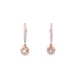 摩根石垂吊雙層圍石鑽石耳環 - WILLS JEWELLERY