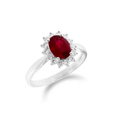 《天使 • 圍石》戴安娜橢圓紅寶石 - WILLS JEWELLERY