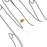 雷地恩切割濃彩橙黃鑽石圍石戒指 - WILLS JEWELLERY