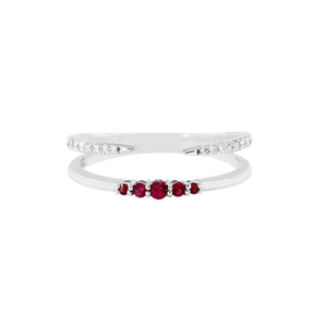 天然紅寶石鑽石戒指 - WILLS JEWELLERY