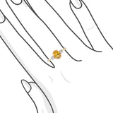 橢圓形黃寶石鑽石戒指 - WILLS JEWELLERY