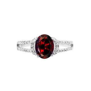 小結・石榴石鑽石戒指 - WILLS JEWELLERY