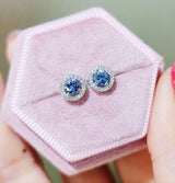 《圓 • 緣》藍寶石鑽石耳環 - WILLS JEWELLERY