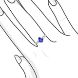 經典三爪梨形紫藍坦桑石與鑽石戒指 - WILLS JEWELLERY