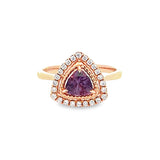 天然無燒濃紫色藍寶石鑽石戒指【附證書】 - WILLS JEWELLERY