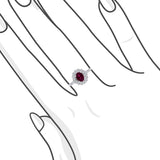 經典貴族橢圓形紅寶石鑽石戒指 - WILLS JEWELLERY