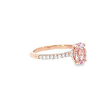 橢圓形摩根石鑽石戒指 - WILLS JEWELLERY