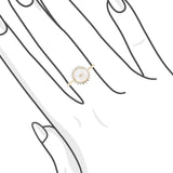 小復古淡水珍珠鑽石戒指 - WILLS JEWELLERY