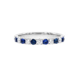 藍寶石鑽石微密釘間鑲線戒 - WILLS JEWELLERY