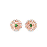 復古耳環.宮廷綠沙弗萊寶石 - WILLS JEWELLERY