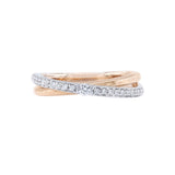 時尚鑽石交叉戒指 - WILLS JEWELLERY