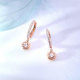 摩根石垂吊雙層圍石鑽石耳環 - WILLS JEWELLERY