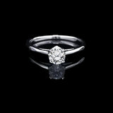 經典四爪大教堂式刀肶鑽石戒指款式 - WILLS JEWELLERY