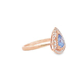 三角形戒指 · 天藍色藍寶石 - WILLS JEWELLERY