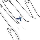 蔓枝・梨形藍寶石鑽石戒指 - WILLS JEWELLERY