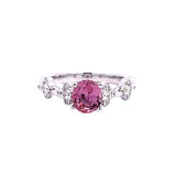四葉草戒指 · 粉橙色藍寶石 - WILLS JEWELLERY