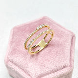 二重奏雙行鑽石線戒 - WILLS JEWELLERY