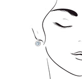 經典圓海藍寶鑽石耳環 - WILLS JEWELLERY