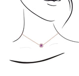 《圓 • 緣》粉紅寶石頸鏈 (玫瑰金) - WILLS JEWELLERY