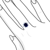 時尚墊形切割藍寶石鑽石戒指 - WILLS JEWELLERY