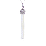 圓形珍珠流蘇紅寶石皇冠吊墜 - WILLS JEWELLERY