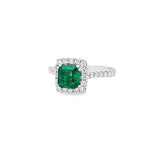圍鑽戒指 · 宮廷綠綠寶石 - WILLS JEWELLERY