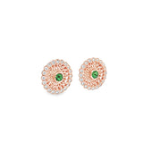 復古耳環.宮廷綠沙弗萊寶石 - WILLS JEWELLERY
