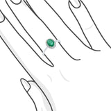 橢圓形綠寶石鑽石戒指 - WILLS JEWELLERY