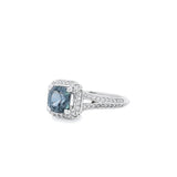 圍鑽戒指 · 金屬灰尖晶石 - WILLS JEWELLERY