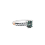 宮廷風戒指 · 天然無燒綠色藍寶石 - WILLS JEWELLERY