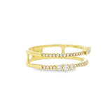 二重奏雙行鑽石線戒 - WILLS JEWELLERY
