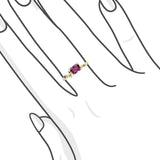 《幾何美學》粉紅藍寶石戒指 - WILLS JEWELLERY