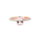 橢圓形摩根石鑽石戒指 - WILLS JEWELLERY
