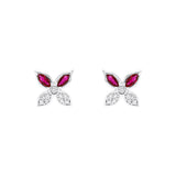 紅寶石蝴蝶鑽石耳環 - WILLS JEWELLERY