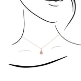 枕形摩根石圍石鑽石吊墜 - WILLS JEWELLERY