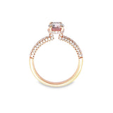 橢圓形摩根石鑽石戒指 - WILLS JEWELLERY