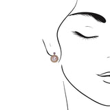 圓形摩根石鑽石耳環 - WILLS JEWELLERY