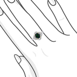 天然無燒綠藍寶石鑽石戒指 - WILLS JEWELLERY