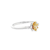 天然梨形黃鑽鑽石戒指 - WILLS JEWELLERY