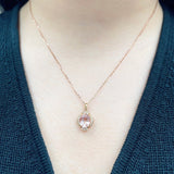 經典摩根石圍石鑽石吊墜 - WILLS JEWELLERY