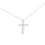 圓梯十字架鑽石吊墜 - WILLS JEWELLERY