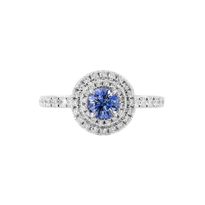 《圓 • 緣》藍寶石雙鑽戒指 - WILLS JEWELLERY