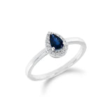 《天使 • 圍石》梨形藍寶石 - WILLS JEWELLERY