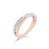 時尚鑽石交叉戒指 - WILLS JEWELLERY
