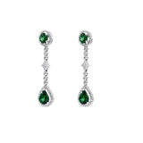 沙弗萊垂吊鑽石耳環 (兩戴款) - WILLS JEWELLERY