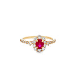 經典花漾戒指.酒紅色紅寶石 - WILLS JEWELLERY