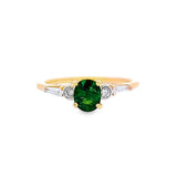 古典旦形沙弗萊寶石長梯方鑽石戒指 - WILLS JEWELLERY