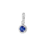 圓形藍寶石圍鑽吊墜 - WILLS JEWELLERY