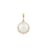 小復古淡水珍珠鑽石吊墜 - WILLS JEWELLERY