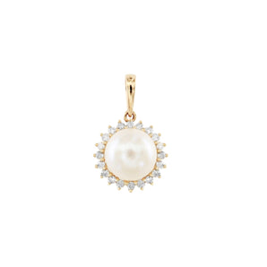 小復古淡水珍珠鑽石吊墜 - WILLS JEWELLERY